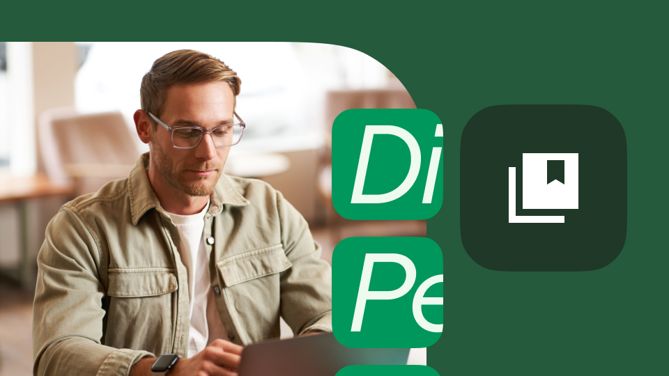 A man wearing glasses reviews financial information on a tablet, representing strategies for investing in bonds for diversification and performance.